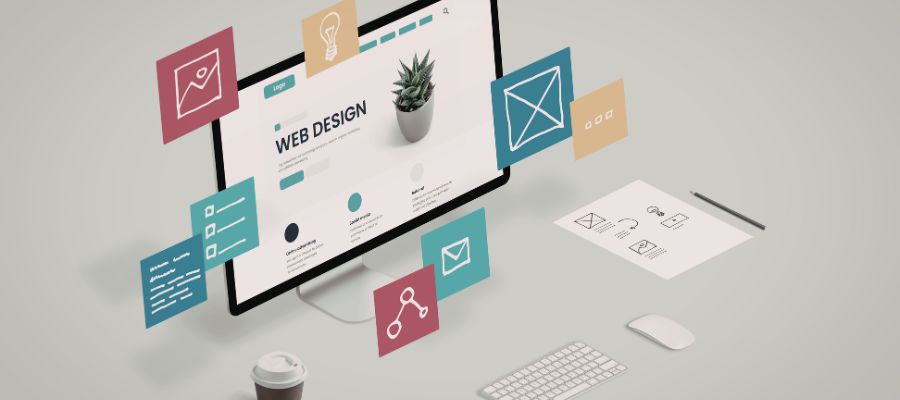 サイト制作における一貫設計を表す写真