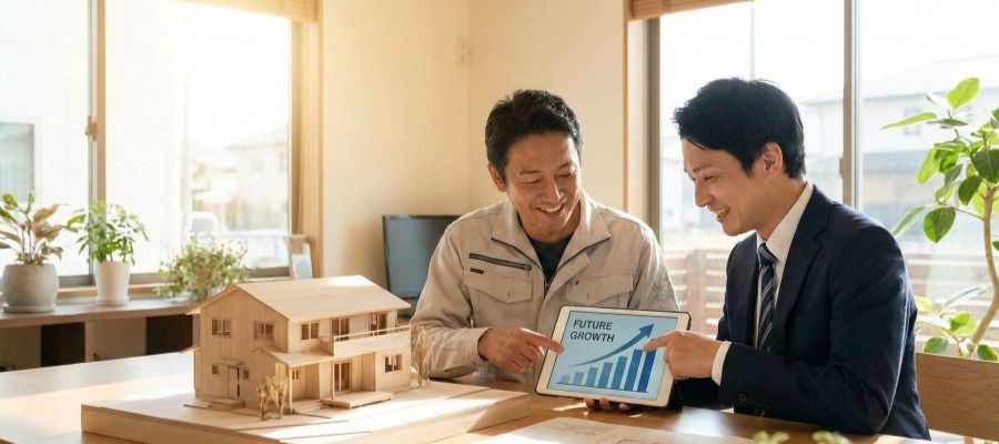 工務店経営者とWeb集客伴奏者の写真