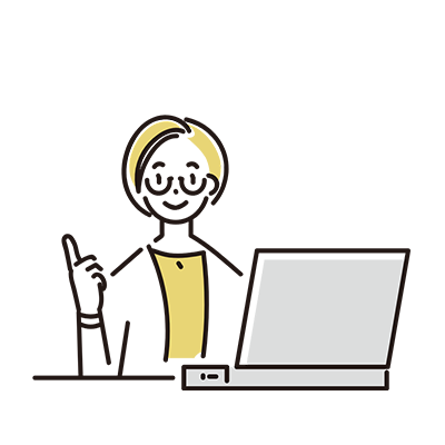 プランの提案をしているスタッフのイラスト