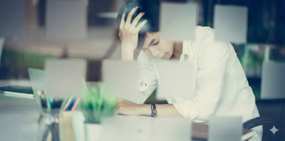 何の業務から始めればいいか悩んでいる男性スタッフ